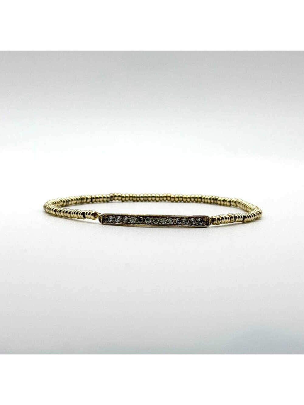 Kendra Scott Addison Gold Stretch Bracelet With Crystal Bar Accent
